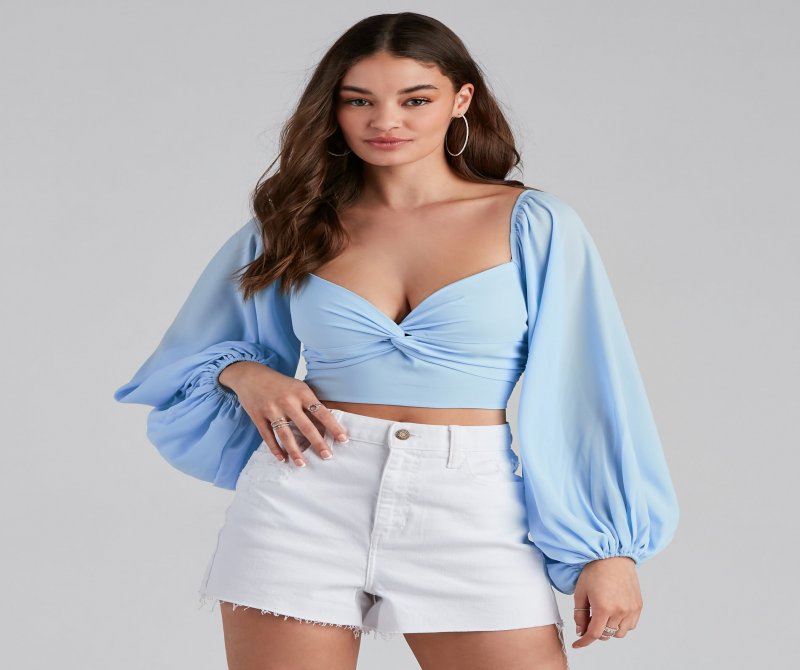 TableClothsUs Twist To Meet You Chiffon Top