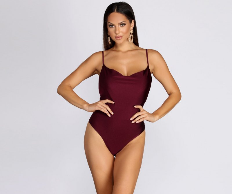 TableClothsUs On It Cowl Neck Bodysuit